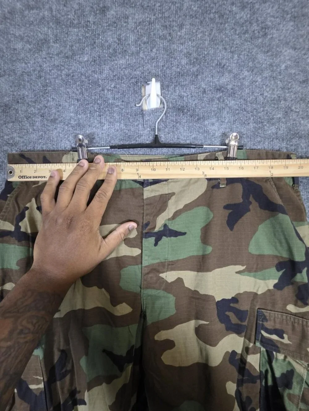 American Apparel Pants Mens XL Regular Woodland Camo Cargo Hot Weather BDU Army